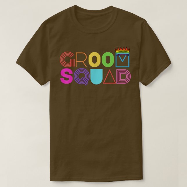 Camiseta Groom Squad Wedding Bachelor Party Crew  (Frente do Design)