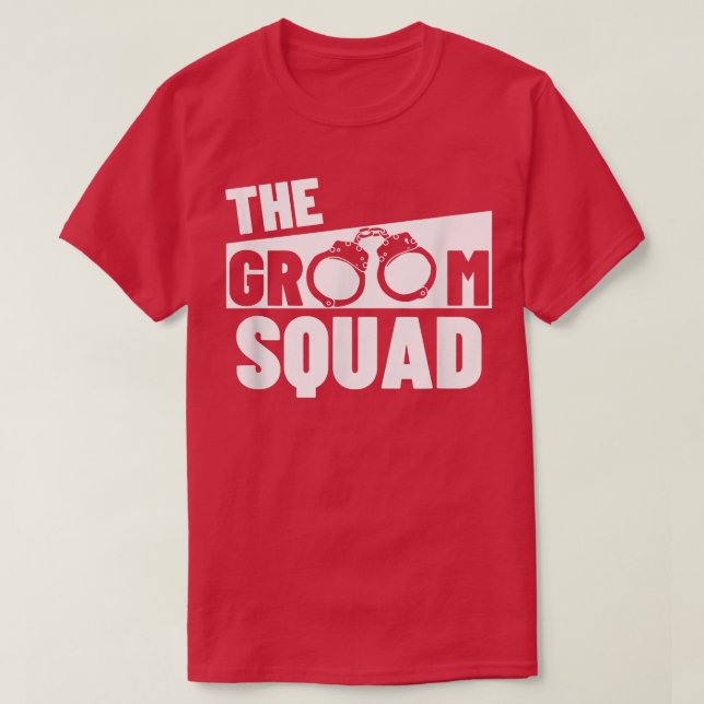 Camiseta Groom Squad Wedding Party Best Man Bachelor Party  (Frente do Design)