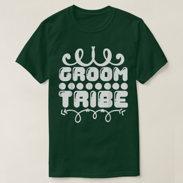Camiseta Groom Tribe Cute Engagement Wedding Party Matching (Frente do Design)