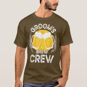 Camiseta Grooms Brew Crew Funny Groomsmen Bachelor Party St