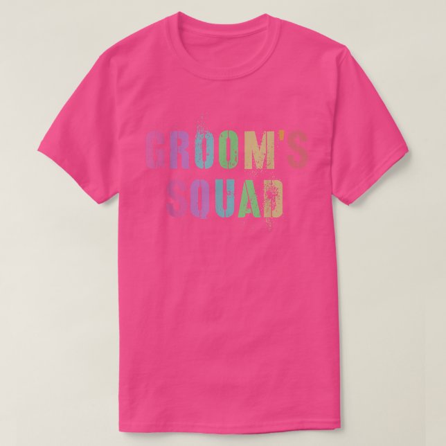 Camiseta GROOMS SQUAD Bridal Party Family Friends  (Frente do Design)