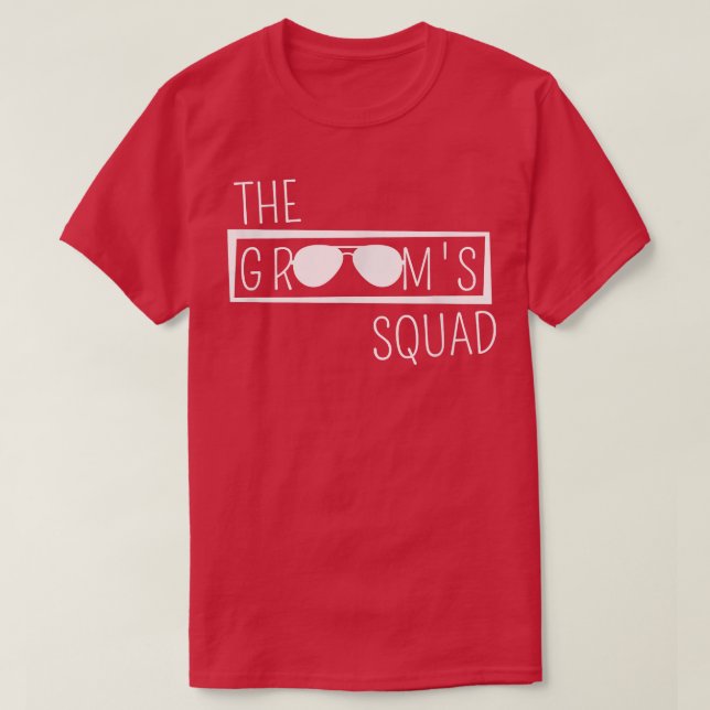Camiseta Grooms Squad Weding Best Man Bachelor Party Groom (Frente do Design)