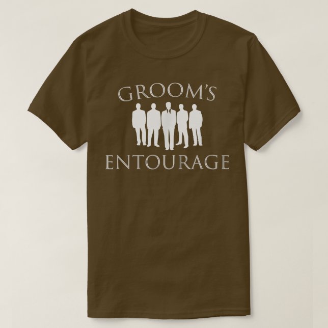 Camiseta Groomsmen Entusiasmado Festa de casamento Entourad (Frente do Design)