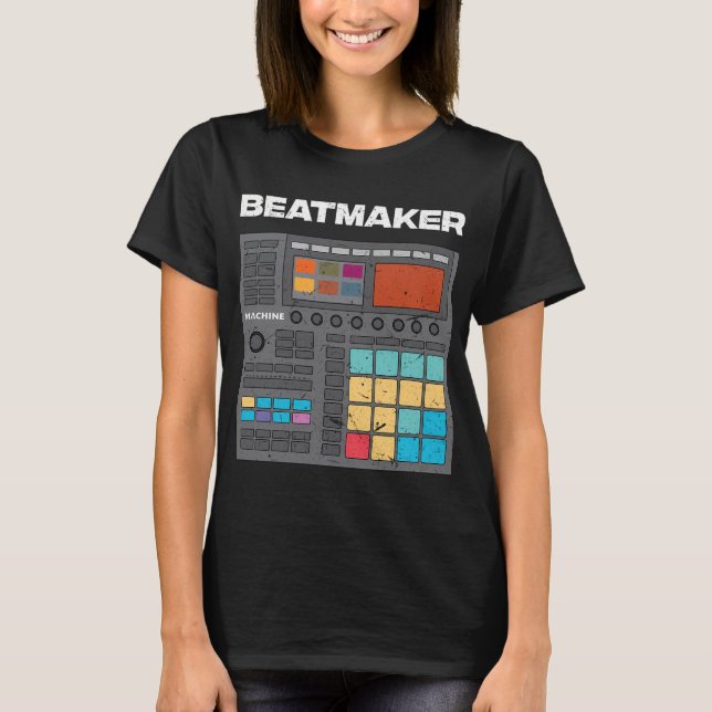 Camiseta Groovebox Beatmaker Sampler Sequenciador MIDI Vint (Frente)