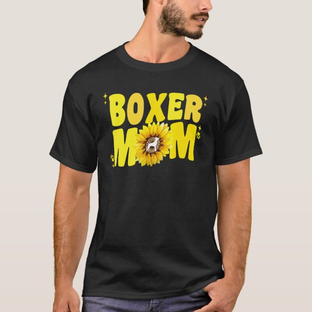 Camiseta Groover Boxer Mãe Para Mulheres Cachorro De Girass (Frente)
