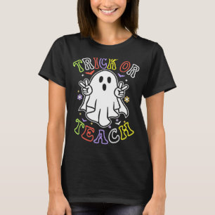 Camiseta Groovk TRICK OT TEACH Retro Vintage Halloween Teac