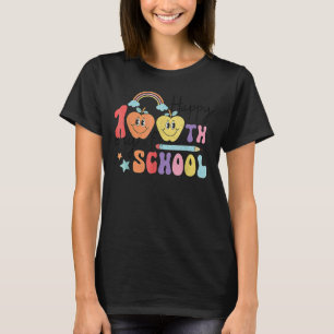 Camiseta Groovy 100 Day Of School Teachers Happy 100º Dia