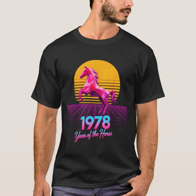 Camiseta Groovy 2026 Horse Year 1978 48th Birthday Lunar La (Frente)