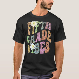 Camiseta Groovy 5 GRADE VIBES Professor do 5º ano