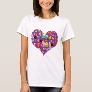 Camiseta Groovy 60s Purple Love