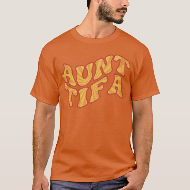 Camiseta Groovy 70s Auntifa funny (Frente)
