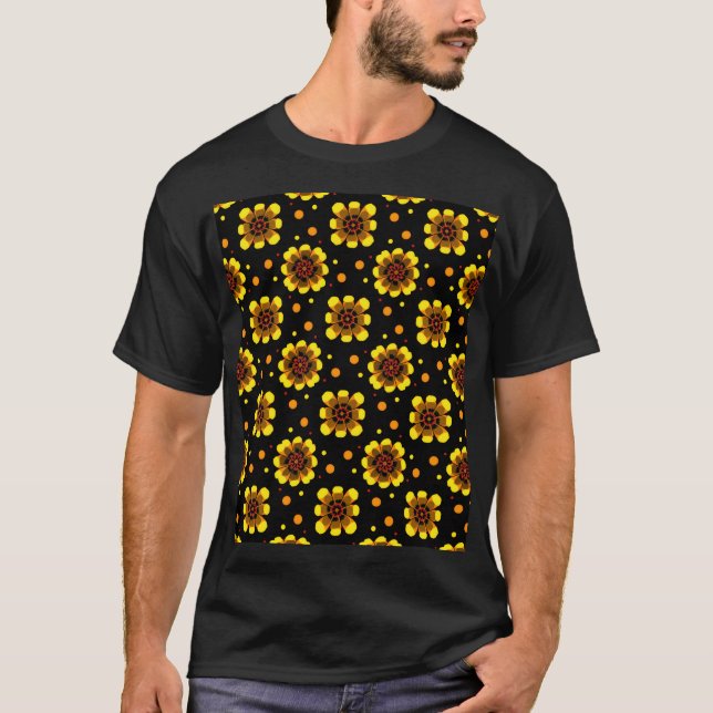Camiseta Groovy 70s Daisy Flower Power Pattern (Frente)