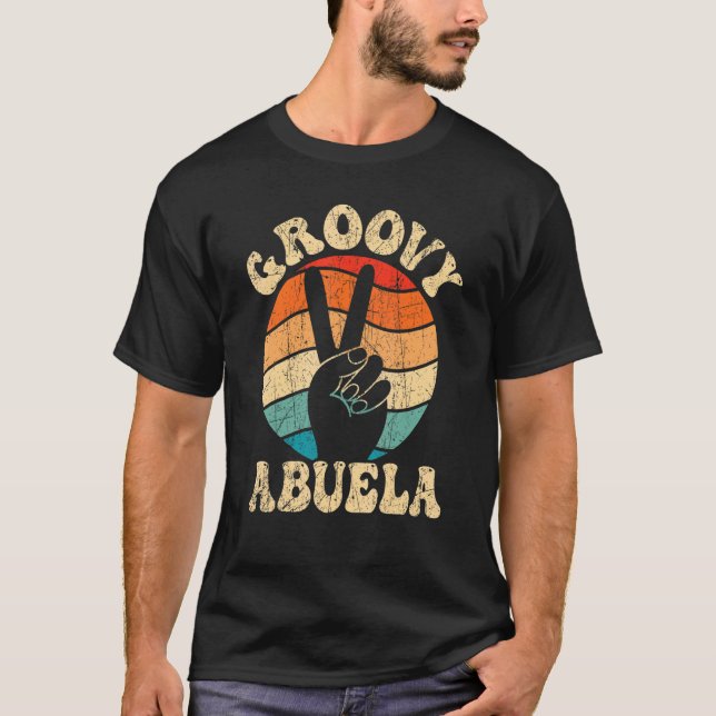 Camiseta Groovy Abuela 70s Aesthetic Nostalgia 1970's Mexic (Frente)