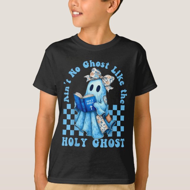 Camiseta Groovy Aint No Ghost Like The Holy Ghost Christian (Frente)