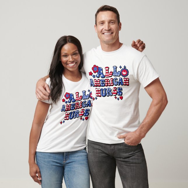 Camiseta Groovy All American Nurse (Unissex)