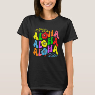 Camiseta Groovy Aloha Hawaii Beach Summer VacFamily C