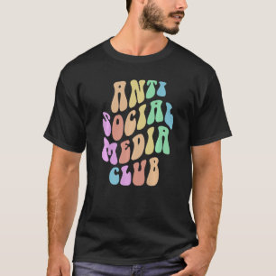 Camiseta Groovy ANTI SOCIAL MEDIA CLUB Retro Introduverter