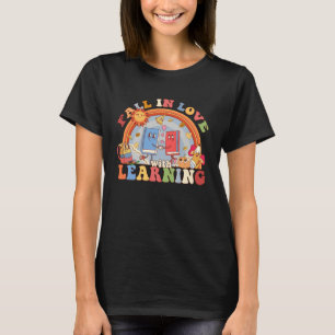 Camiseta Groovy Apaixonado por Aprender Outono Escola Te