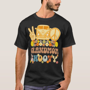 Camiseta Groovy Avó Hippie Peace Retro Match Party