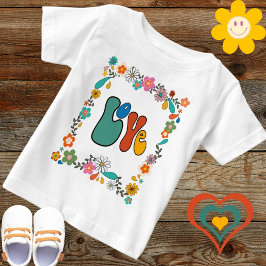 Camiseta Groovy Baby LOVE floresce 70 anos inspirado