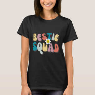Camiseta Groovy Bestie Esquadrão Besties Correspondendo Bes
