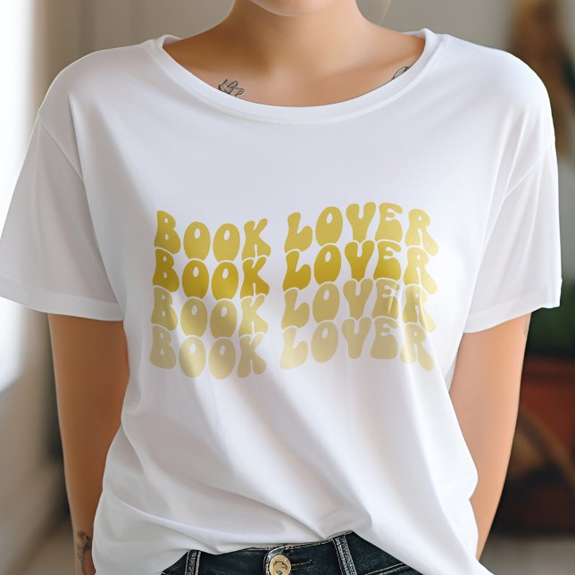 Camiseta Groovy Book Lover Amarelo multicolorido (Criador carregado)