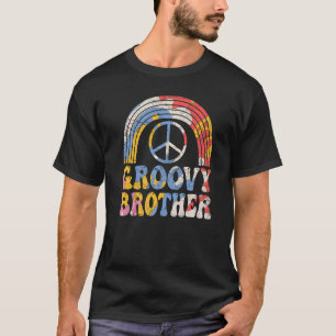 Camiseta Groovy Brother 70s Estética do Irmão Retro de 1970