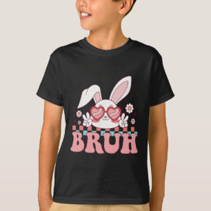 Camiseta Groovy Bruh Meme Dizendo Dia Felz pascoa Bruh Boys