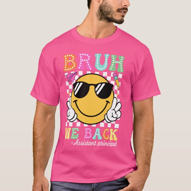 Camiseta Groovy Bruh Nós Devolvemos Diretor Assistente De V (Frente)