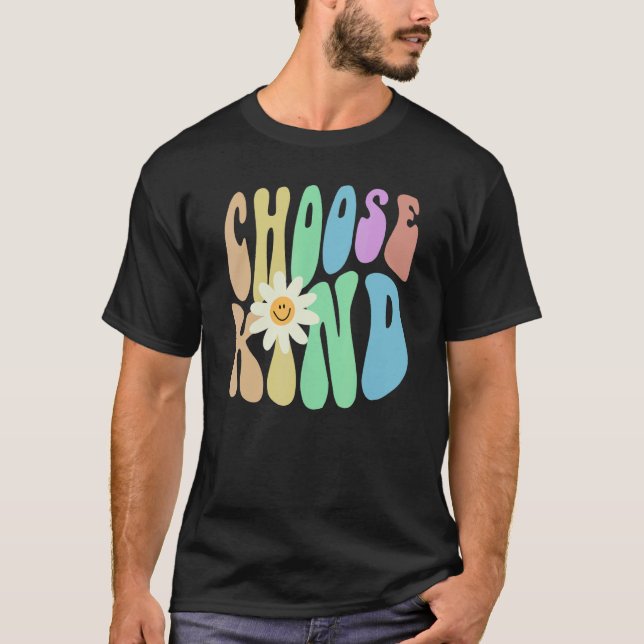 Camiseta Groovy CHOOSE KIND Retro Stop Bullying Choose Kind (Frente)