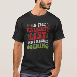 Camiseta Groovy Christmas Na Lista De Malditos E Eu Lamento
