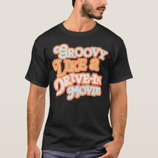 Camiseta Groovy Como Uma Vibes De Filme 70S De Entrada