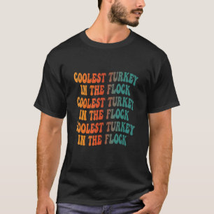 Camiseta Groovy Coolest Turkey In Flock tie dye Obrigado