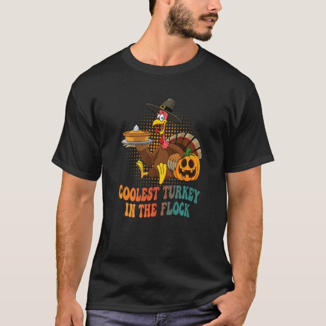 Camiseta Groovy Coolest Turquia No Bando Turco Que Bombeia (Frente)