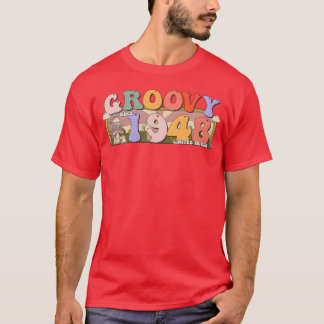 Camiseta Groovy Desde 1948 Retro Hippie Presente de Anivers