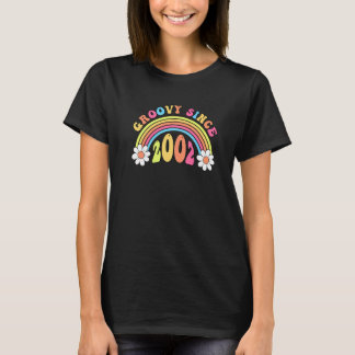 Camiseta Groovy Desde 2002 Vintage Retro Birthday