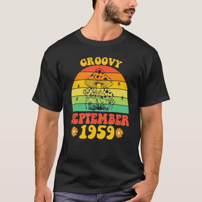Camiseta Groovy Desde Setembro De 1959 63 Parte De Aniversá (Frente)