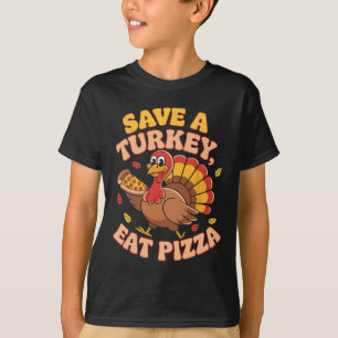 Camiseta Groovy Dia de Ação de Graças Salve Um Peru Coma Pi