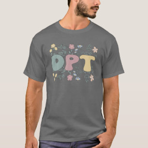 Camiseta Groovy Doutor Em Flores De Terapia Física DPT