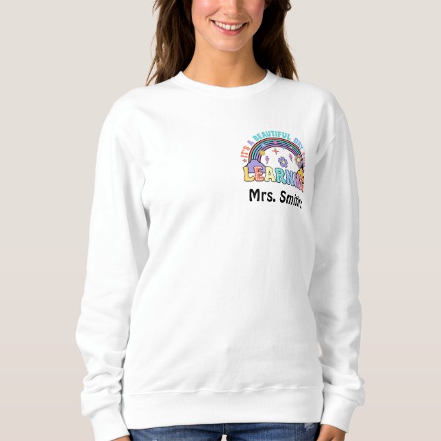 Camiseta Groovy É Um Belo Dia Para Aprender Professor (Frente)
