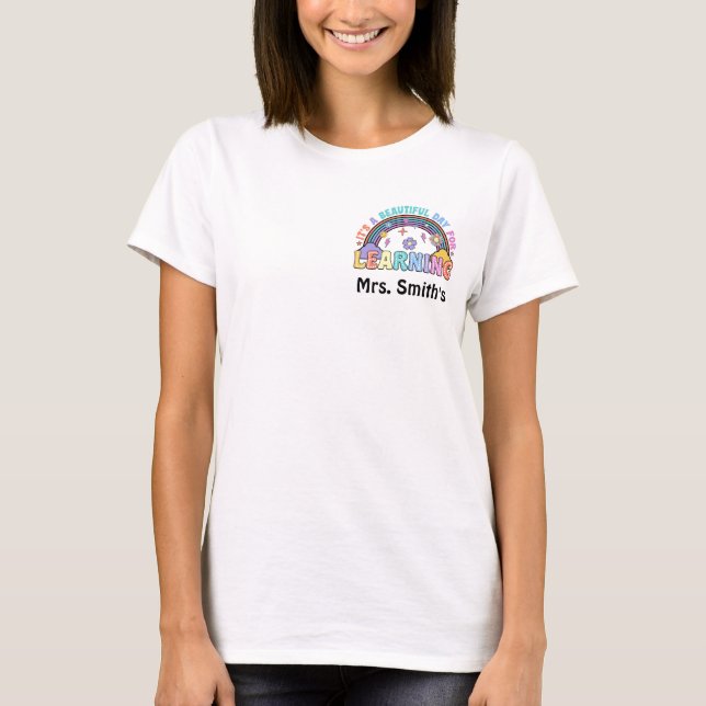 Camiseta Groovy É Um Belo Dia Para Aprender Professor (Frente)
