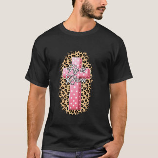 Camiseta Groovy Ele Ressuscitou Cruz Cristãos Religiosos Le