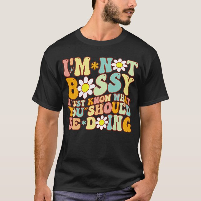 Camiseta Groovy, eu não sou chefe. Eu só sei o que você dev (Frente)