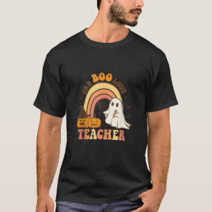 Camiseta Groovy Fab Boo Lous Professora Ghost Pumpkin Hallo