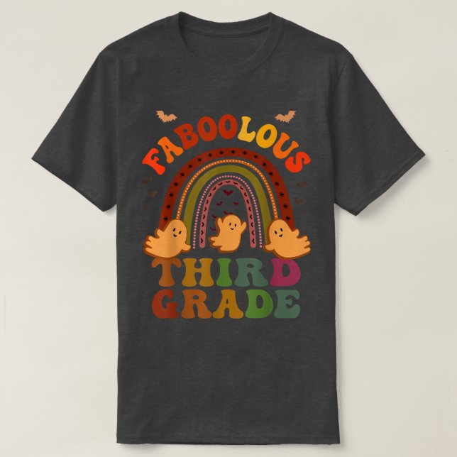 Camiseta Groovy FABOOLOUS PROFESSOR DE 3ª GRADE FAZ Figurin (Frente do Design)