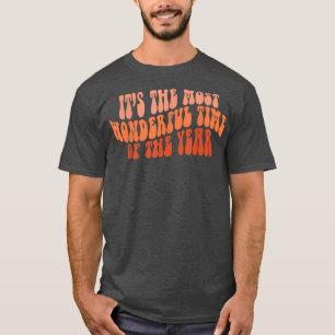 Camiseta Groovy Fall Autumn É o momento mais maravilhoso