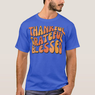 Camiseta Groovy Fall Autumn Pumpkin Agradecido