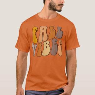 Camiseta Groovy Fall Vibes Women Girl É Fall Yall Obrigados