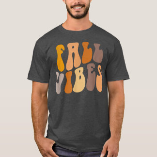 Camiseta Groovy Fall Vibes Women Girls It's Fall Autumn Tha