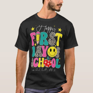 Camiseta Groovy Feliz Primeiro Dia De Aula Headstart Vida E